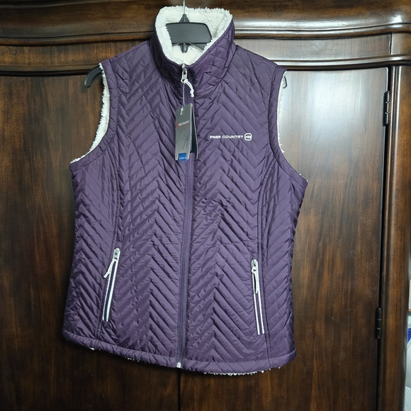 Free Country Jackets & Blazers - Reversible Free Country Deep Purple Quilted Vest, M  NEW